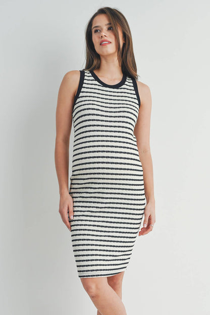 Striped Bodycon Dress Maternity
