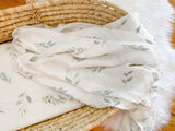Green Leaves Bamboo Muslin Swaddle Blanket