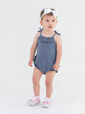 Pom Pom Bubble Romper - Blue