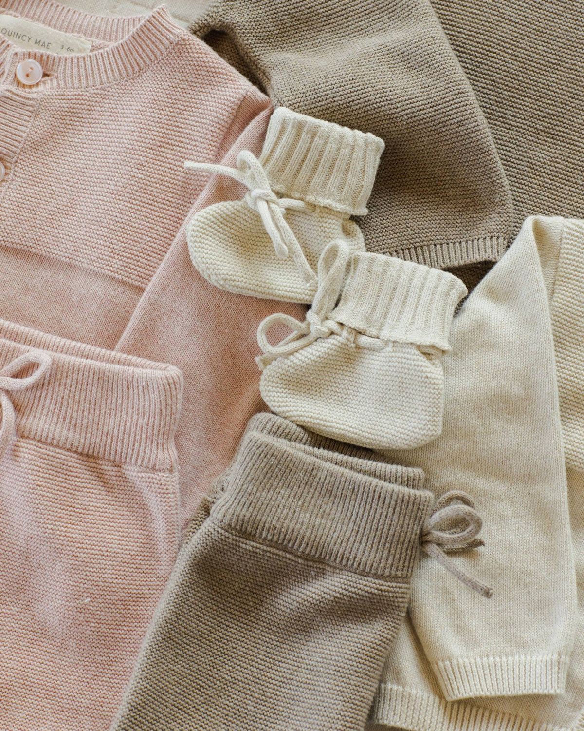 Knit Booties - Natural