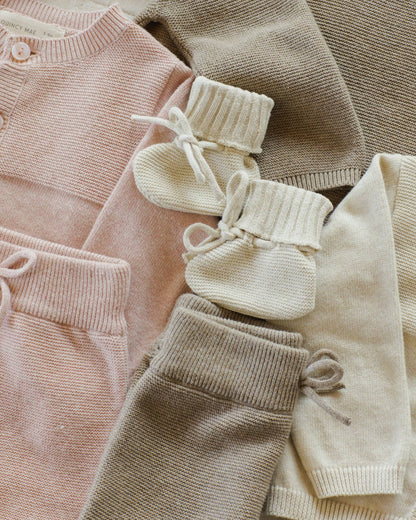 Knit Booties - Natural