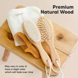 Baby Hair Brush and Comb Set: Walnut