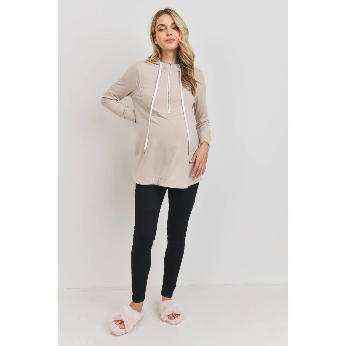 Maternity Nursing Half-Zip Hoodie