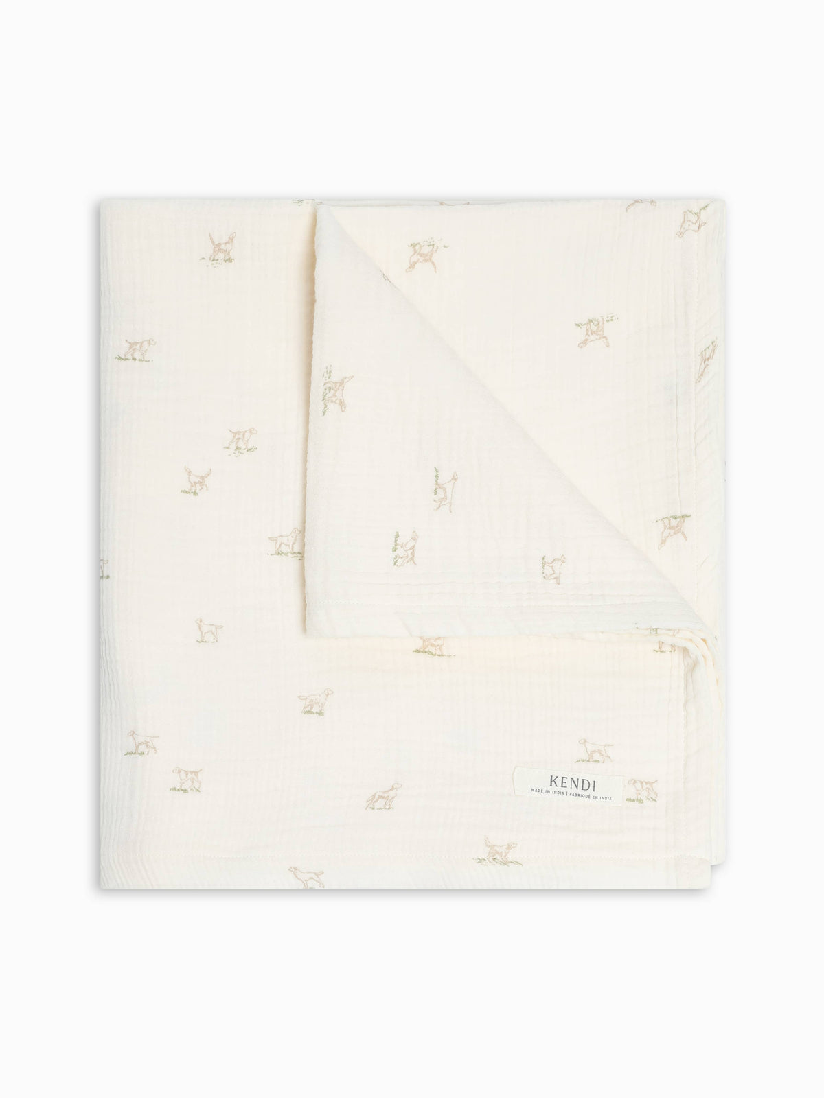 Muslin Swaddle Blanket - Field Dog