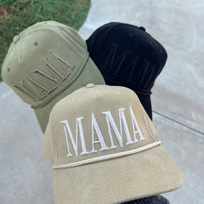 Mama Corduroy 3D Embroidered Trucker Hat - Western
