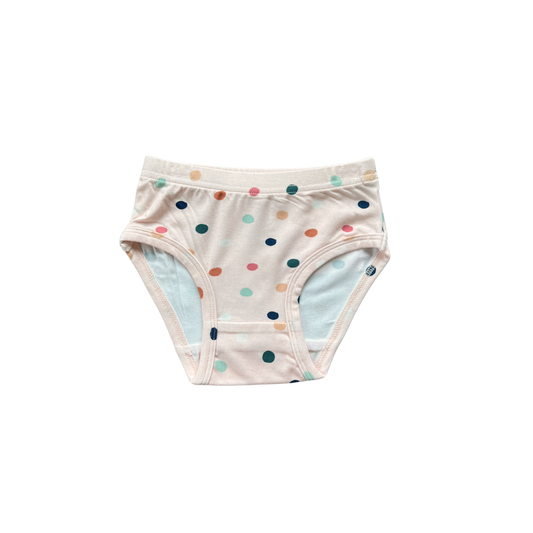 Girl's Bamboo Underwear: Summer Polka Dots