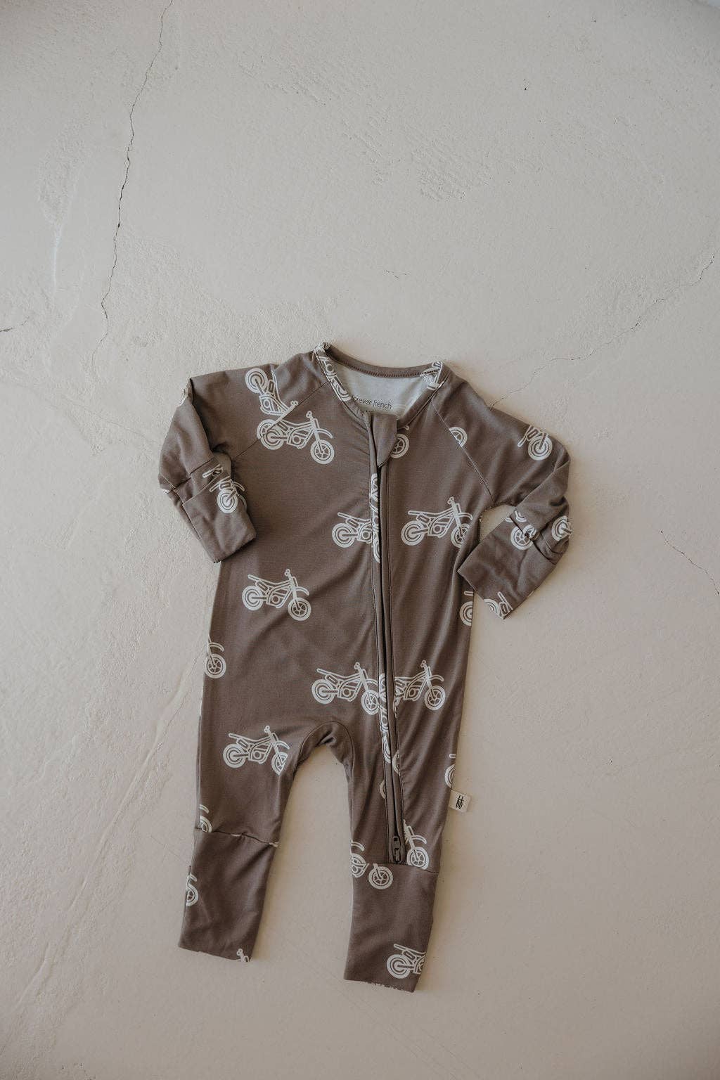Bamboo Zip Pajamas | Dirt Bike