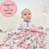 Pretty in Peony Baby Swaddle Blanket