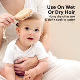 Baby Hair Brush and Comb Set: Walnut