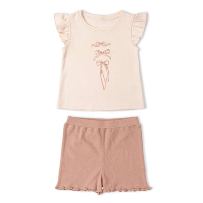 Organic Shorts Set - Bows