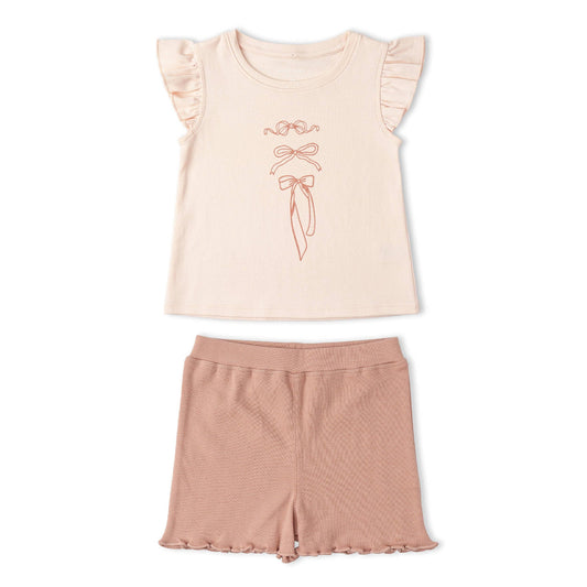 Organic Shorts Set - Bows