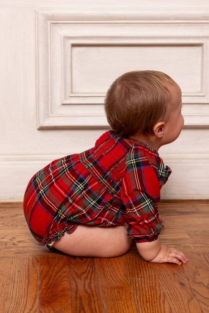 ICC Madeline Romper - Holiday Plaid