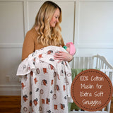 Boots Western Muslin Swaddle Blanket