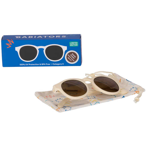 Babiators - Sweet Cream Keyhole Sunglasses with Amber Lens: Ages 0-2