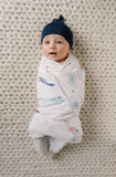 Vintage Airplanes Muslin Swaddle Blanket