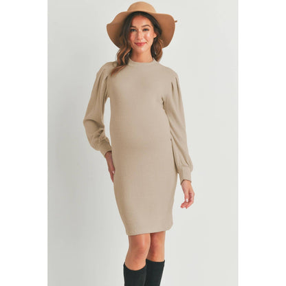 Maternity LS Rib Knit Dress