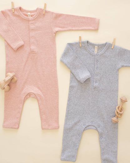 Ribbed Jumpsuit - Dusty Blue