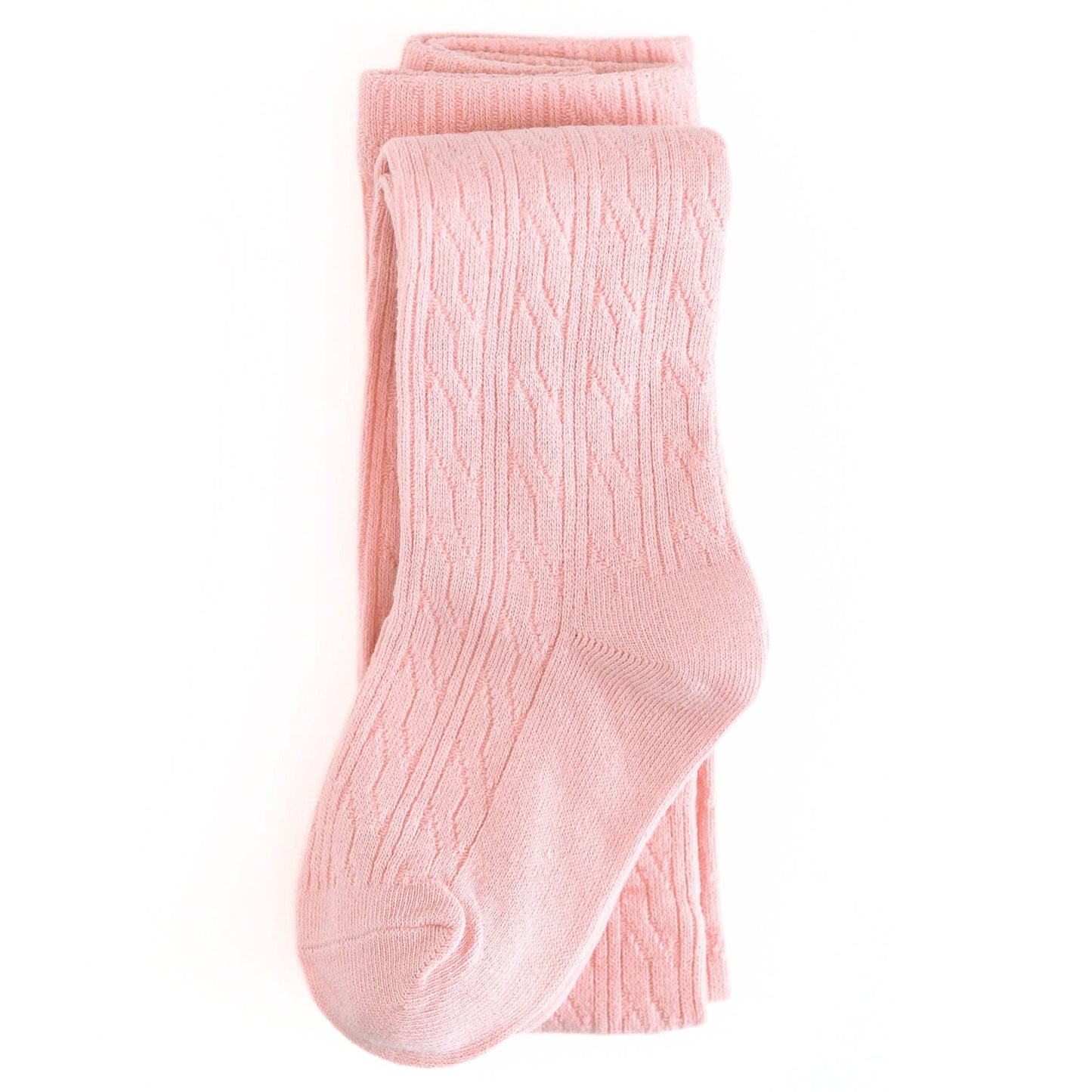 Quartz Pink Cable Knit Tights