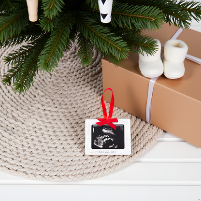 Baby Sonogram Christmas Ornament, Best Gift Ever, White