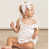 Organic Bubble Romper - Roses