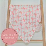 Beautiful Bows Muslin Swaddle Blanket