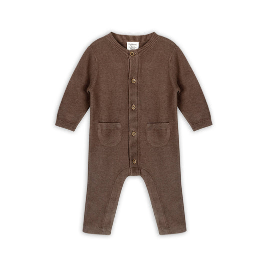 Chunky Knit Jumpsuit - Cocoa
