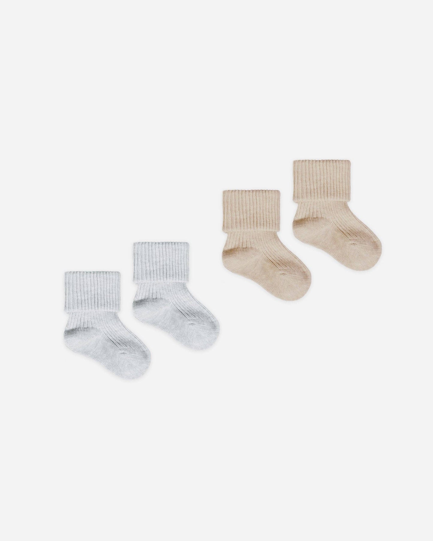 Melange Socks - Taupe/Blue