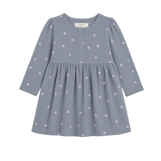 Long Sleeve Dress - Macy Blue