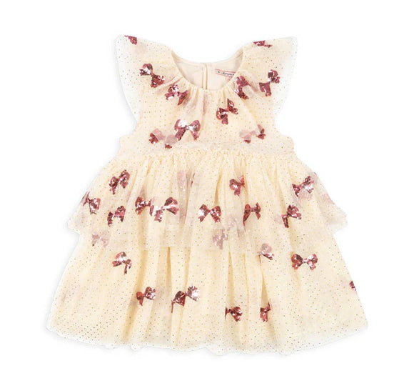 Sequin Bow Tulle Dress