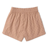Organic Eyelet Shorts Set - Clay