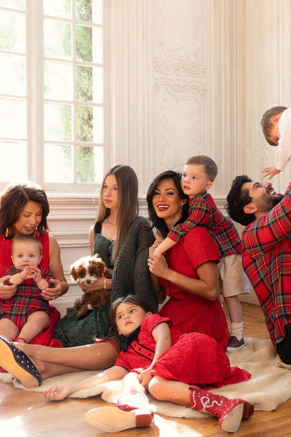 John Romper in Holiday Plaid