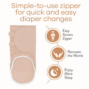 Easy Swaddle Blankets w/ Zipper - 3 Pack