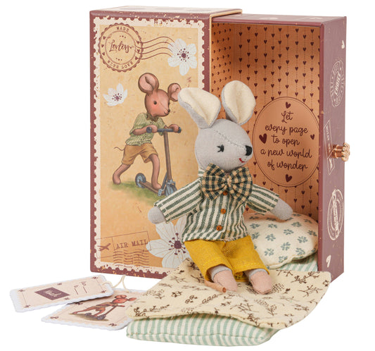 Levlovs Mouse Noah in Stamp Holder Box with Bedding
