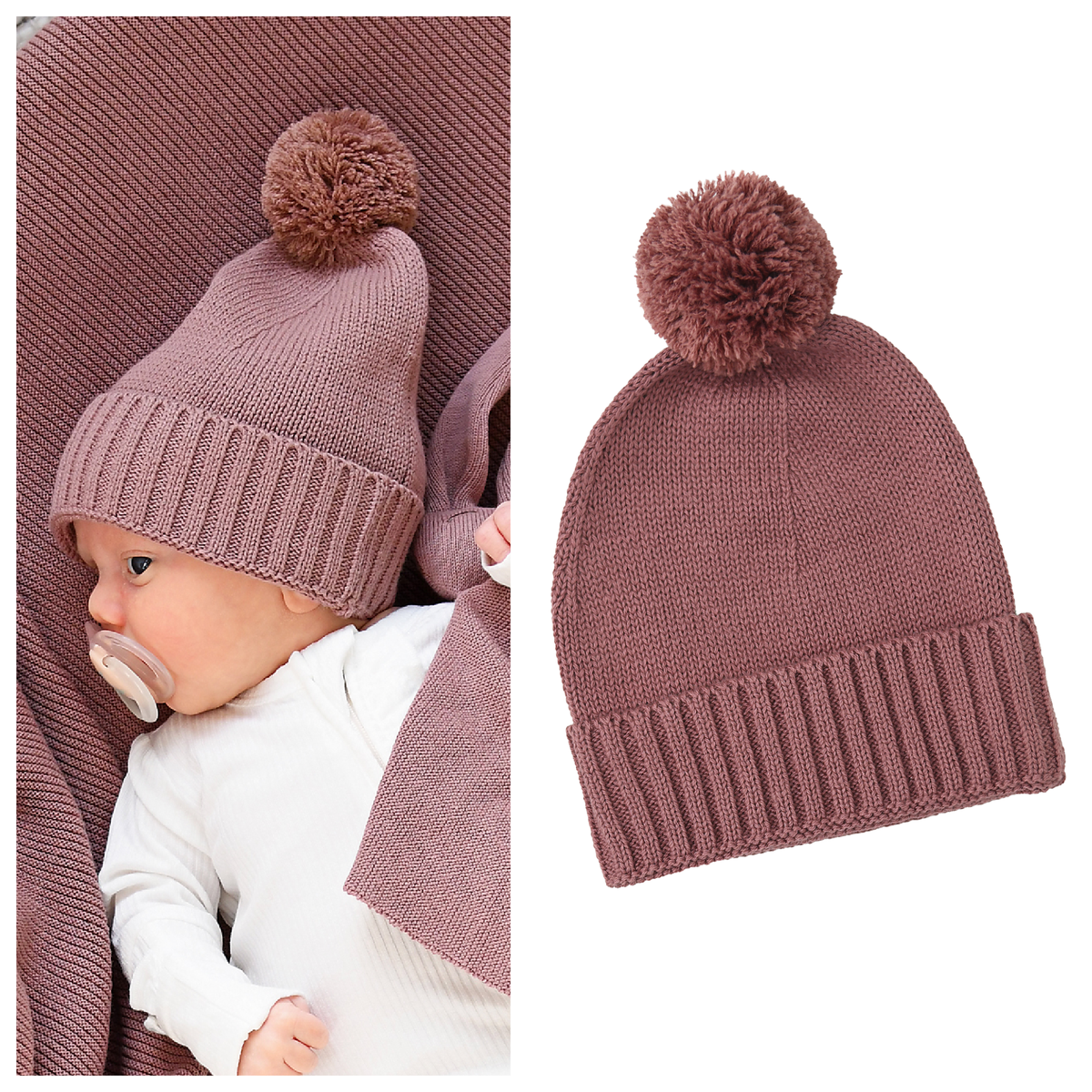 KNIT POM BEANIE
