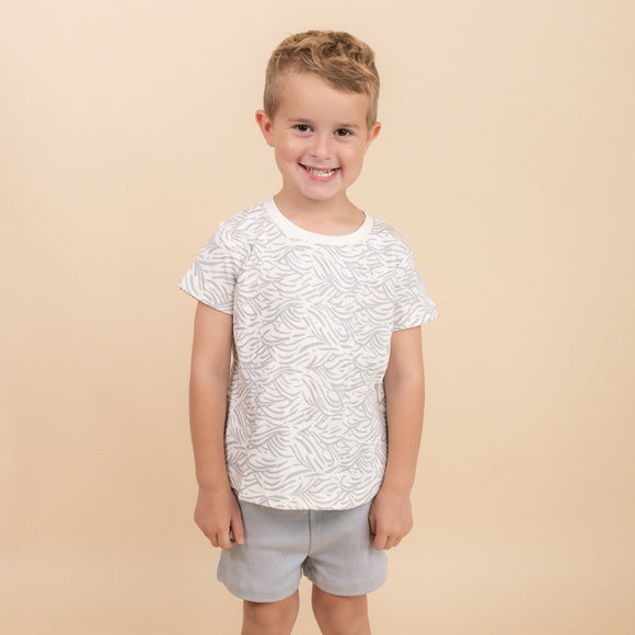Organic Tee & Shorts Set - Waves