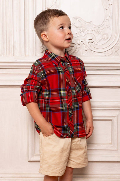 John Shirt in Holiday Plaid