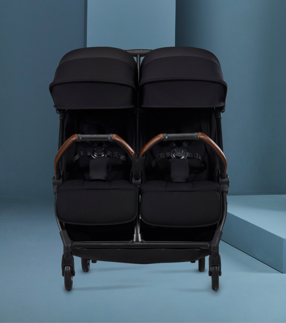 Silver Cross Jet Double Travel Stroller-Black