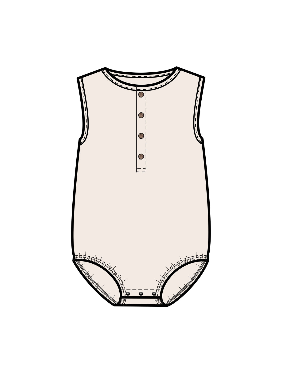 Ren Seersucker Romper - Coconut