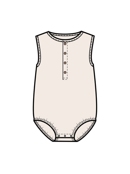Ren Seersucker Romper - Coconut