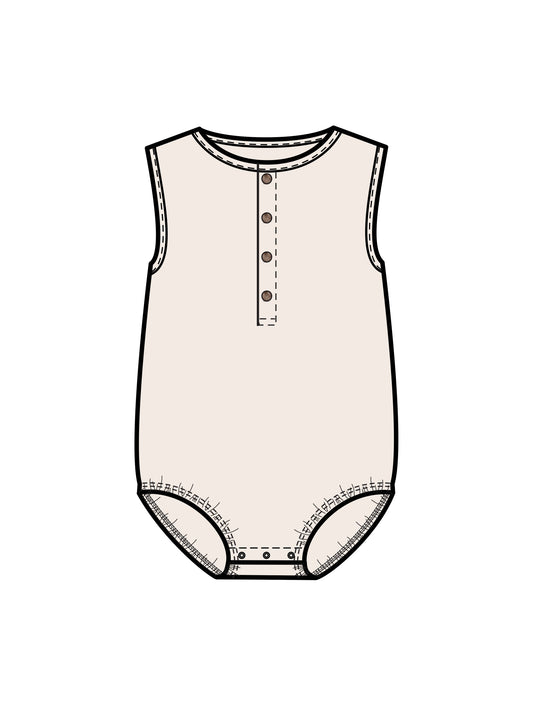 Ren Seersucker Romper - Coconut