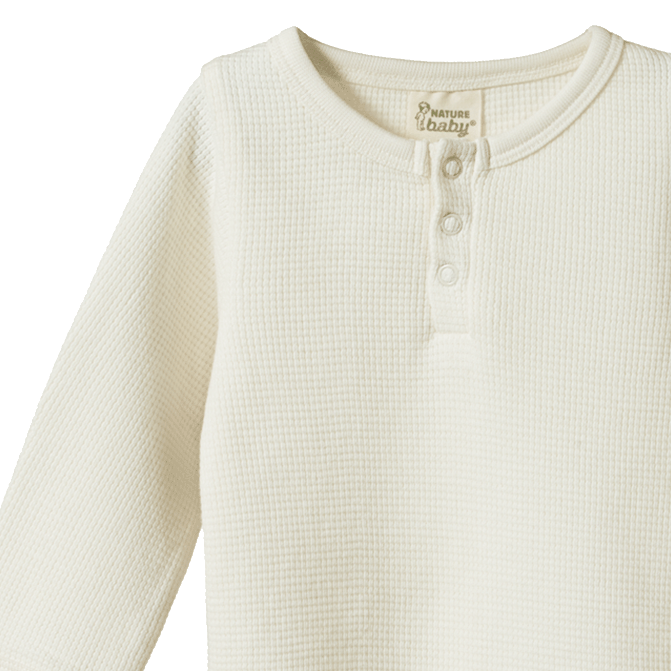 Waffle Henley Long Sleeve Bodysuit