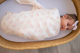 Muslin Swaddle Blanket - Pink Bows