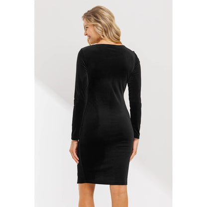 Velvet Mini Dress Maternity - Black