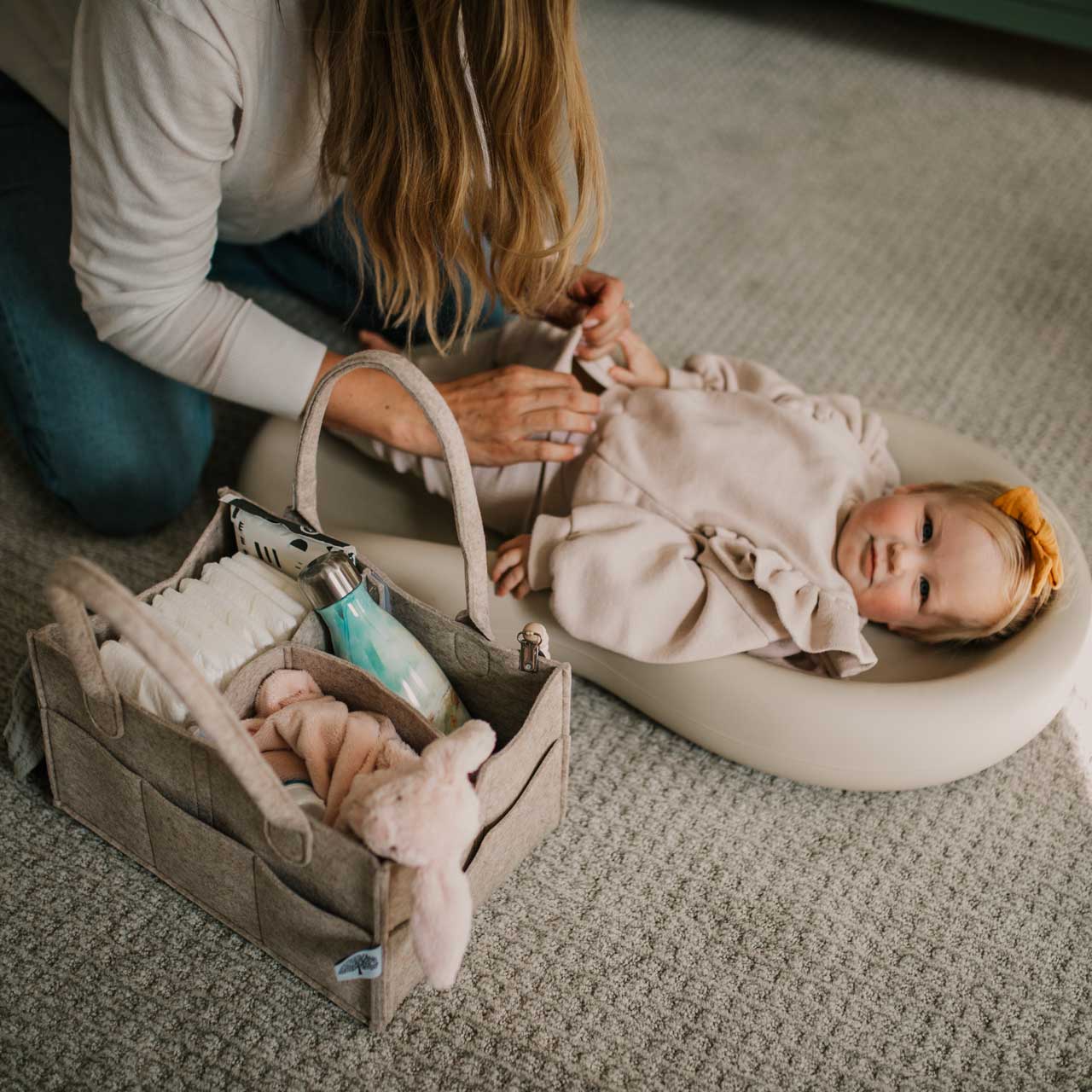 Diaper Caddy - Oatmeal