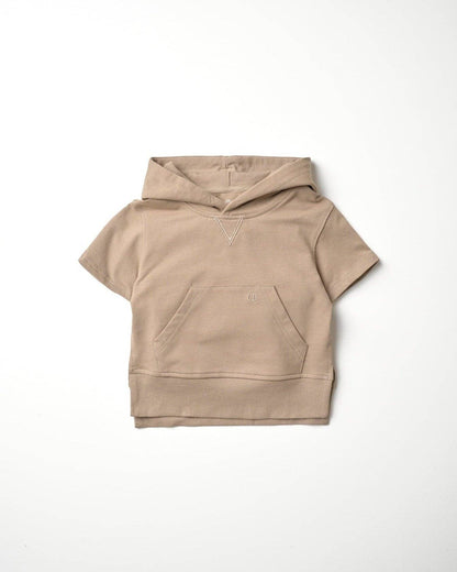 Short Sleeve Hoodie - Driftwood