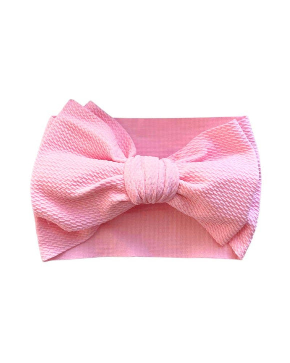 Bailey's Blossoms - Mila Messy Bow Headbands - Pastel: Pink