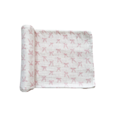 Muslin Swaddle Blanket - Pink Bows
