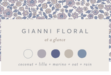 Nora Muslin Set - Gianni Floral/Marino