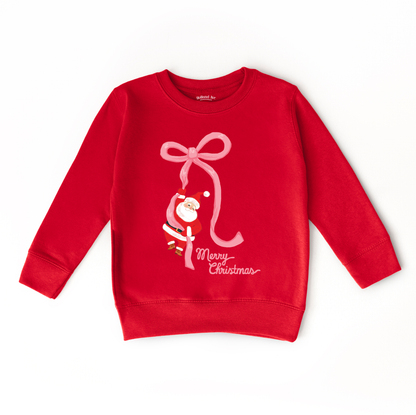 Santa Bow Christmas Sweatshirt