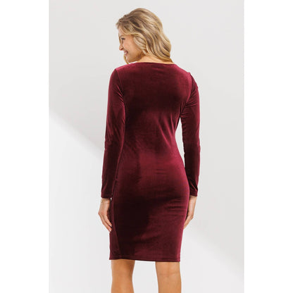 Green Velvet Mini Dress Maternity